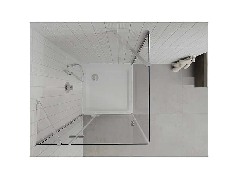 Mexen Roma dreje brusekabine 90 x 90 cm, transparent, krom + Flat brusekar - 854-090-090-01-00-4010