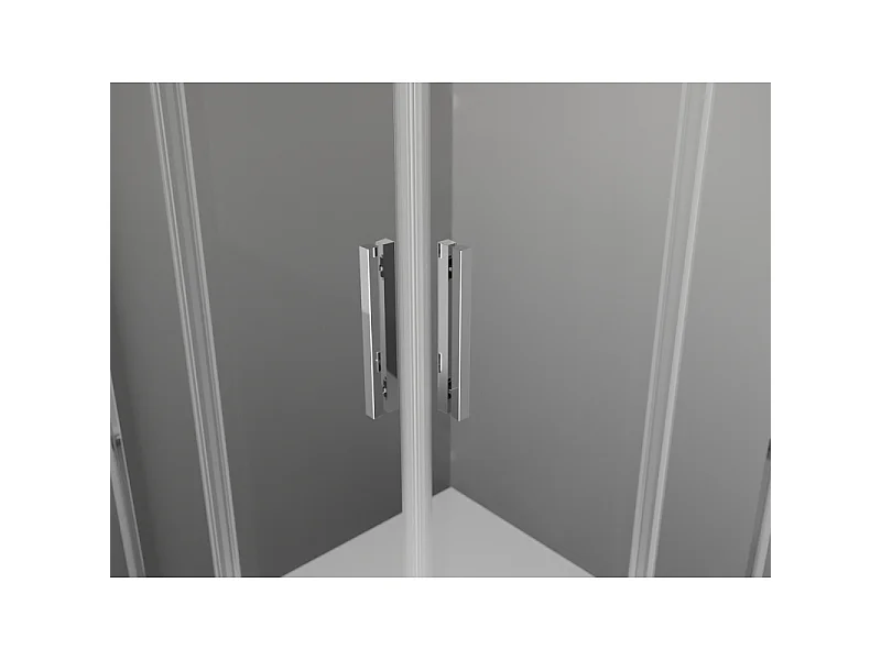 Mexen Exo quadratische Duschkabine, verschiebbar 100 x 100 cm, transparent, Chrom - 8111-100-100-01-00