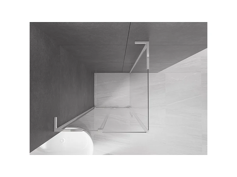 Mexen Velar L kabina prysznicowa rozsuwana 120 x 120 cm, transparent, chrom - 871-120-120-03-01