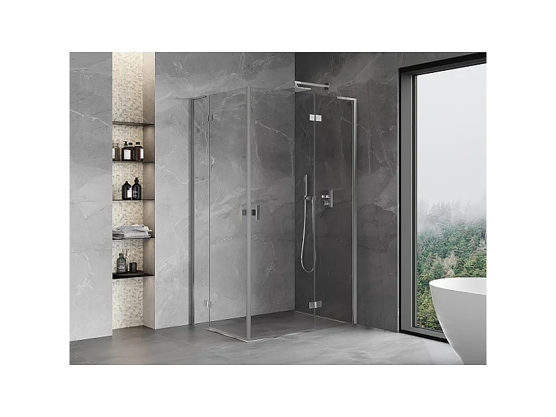 Mexen Mist-H L Duo kabina prysznicowa uchylna prawa 70 x 85 cm, transparent, chrom - 8A5L-070L-085P-01-00