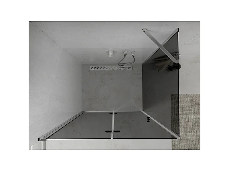 Mexen Lima faltbare Duschkabine 70 x 100 cm, graphit, chrom - 856-070-100-01-40