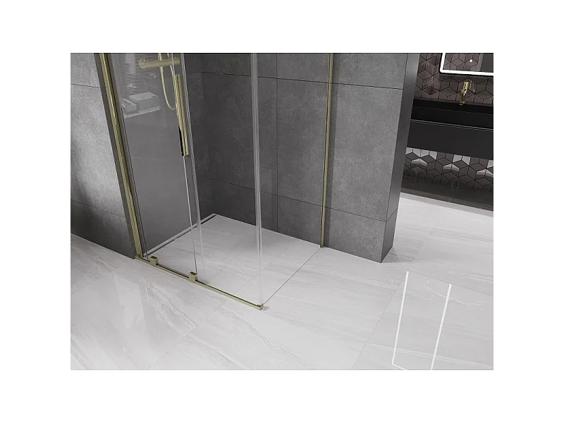 Mexen Velar Schiebeduschkabine 110 x 75 cm, transparent, gold - 871-110-075-01-50