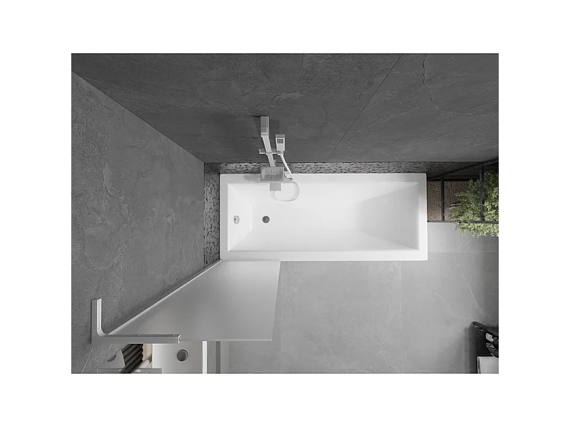 Mexen Next L paroi de baignoire 1 volet 50 x 150 cm, dépoli, blanc - 895-050-000-03-30-20
