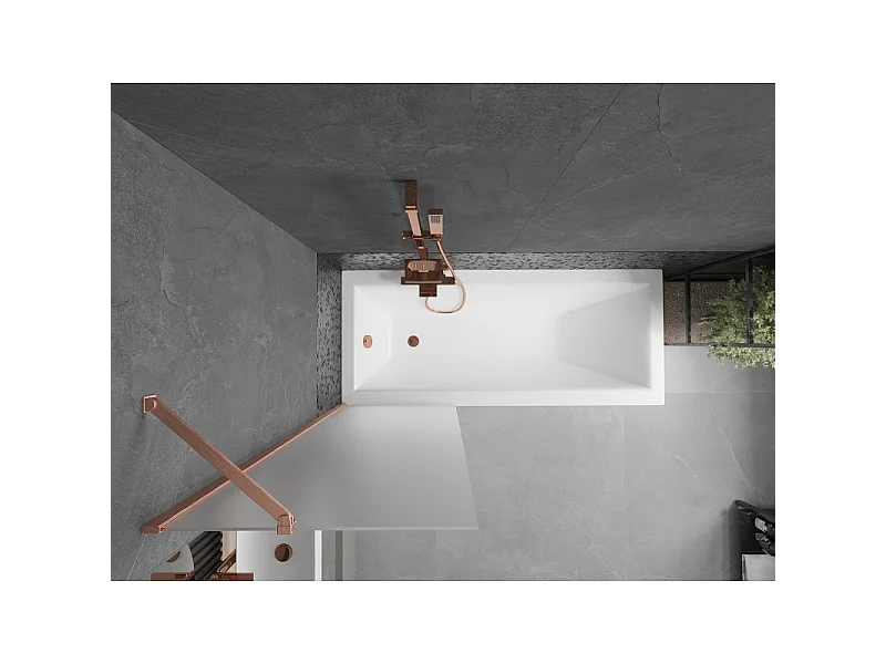 Mexen Next pare-douche 1 panneau 60 x 150 cm, givre, cuivre brossé - 895-060-000-00-30-65