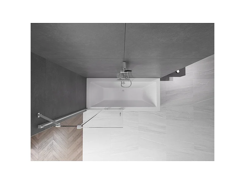 Mexen Velar paroi de douche à 2 volets coulissants 90 x 150 cm, transparent, chrome - 896-090-000-01-01