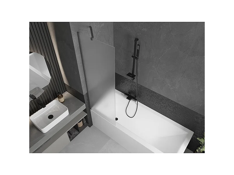 Mexen Next paravent de douche 1 volet 60 x 150 cm, givré, gun metal - 895-060-000-00-30-95