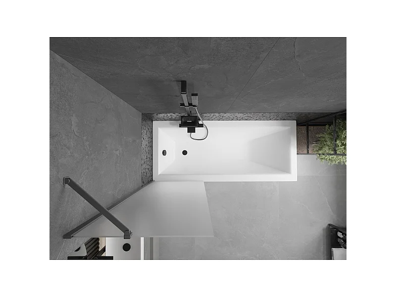 Mexen Next paravent de douche 1 volet 60 x 150 cm, givré, gun metal - 895-060-000-00-30-95