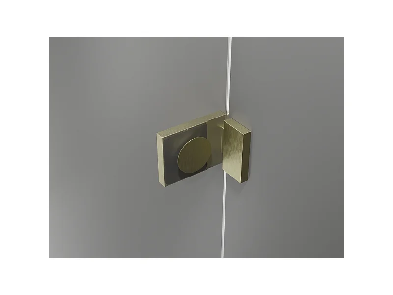 Mexen Lunar Duschwand 2-teilig links 90 x 150 cm, transparent, gebürstet gold - 897-090-100-55-00-L
