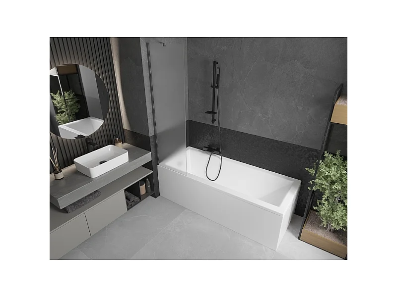 Mexen Next badwand 1-deurs 50 x 150 cm, matglas, geborsteld geweergrijs - 895-050-000-00-30-66