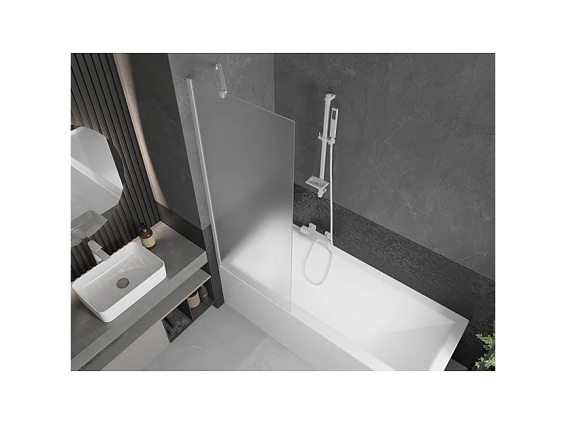 Mexen Next paroi de baignoire à un panneau 70 x 150 cm, givre, blanc - 895-070-000-00-30-20