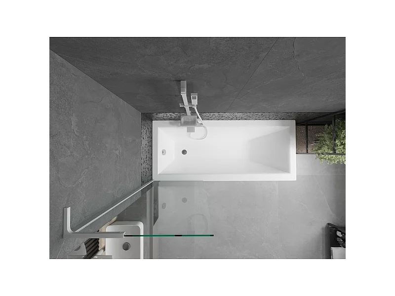 Mexen Next L inloopdouche 1-deurs 60 x 150 cm, transparant, wit - 895-060-000-03-00-20
