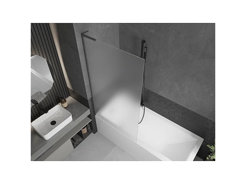 Mexen Next L painel de banho de 1 folha 90 x 150 cm, fosco, metalizado - 895-090-000-03-30-95