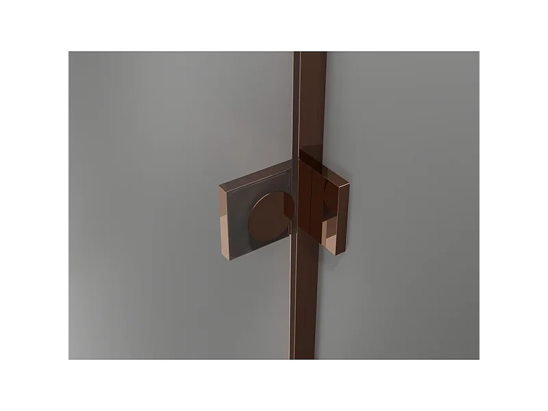 Mexen Lunar L 1-wing bathtub screen 100 x 150 cm, transparent, rose gold - 897L-100-000-60-00