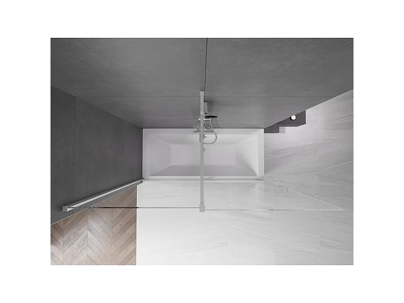 Mexen Velar 2-panel sliding bath screen 180 x 150 cm, transparent, chrome - 896-180-000-01-01