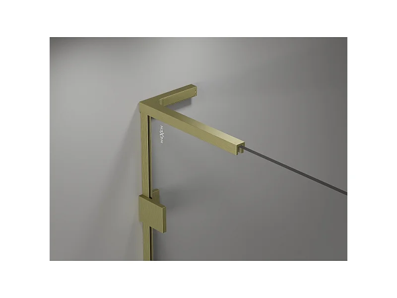 Mexen Lunar L paroi de baignoire 1-volet 50 x 150 cm, transparent, or brossé - 897L-050-000-55-00