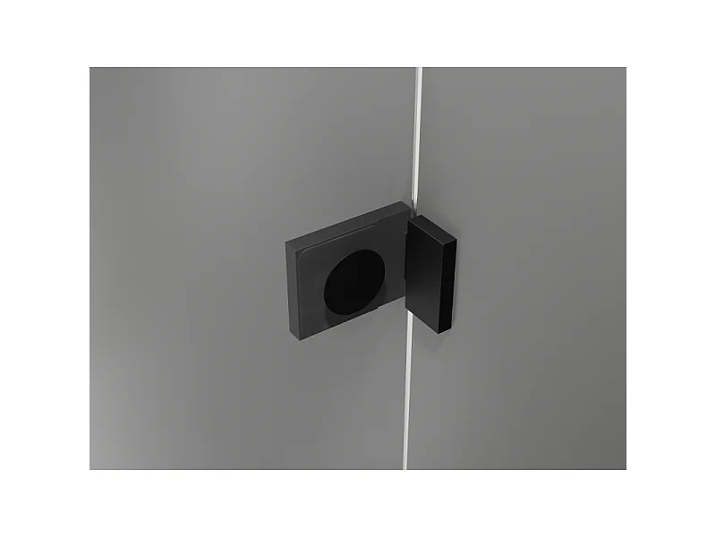 Mexen Lunar paroi de baignoire à 2 volets droite 80 x 150 cm, transparent, noir - 897-080-100-70-00-P