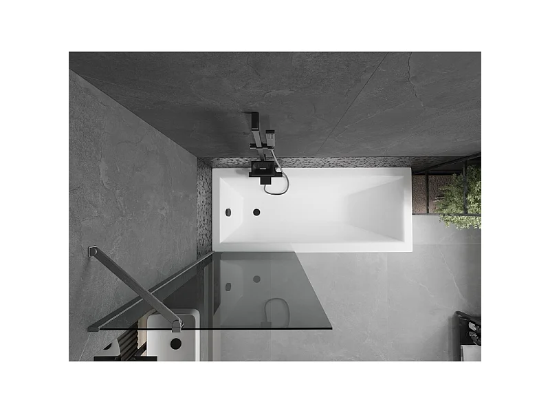 Mexen Next badwand 1-delig 70 x 150 cm, grafiet, geborsteld gun gray - 895-070-000-00-40-66
