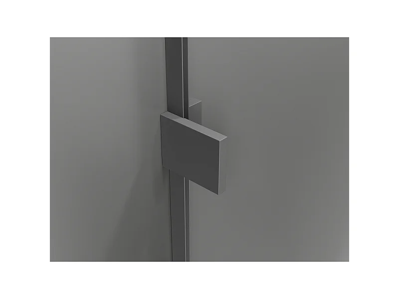 Mexen Lunar 2-fløjet badekarsstativ venstre 140 x 150 cm, transparent, gun metal - 897-140-100-95-00-L