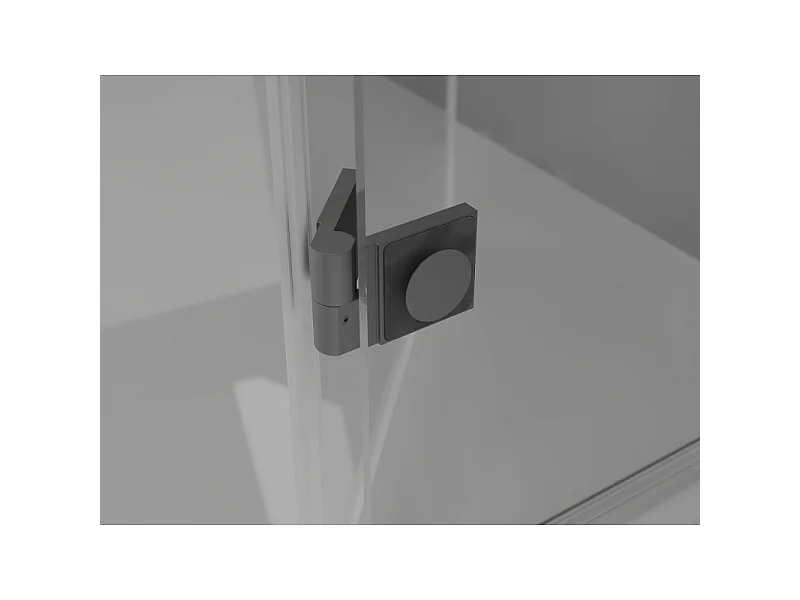 Mexen Lunar 2-fløjet badekarsstativ venstre 140 x 150 cm, transparent, gun metal - 897-140-100-95-00-L