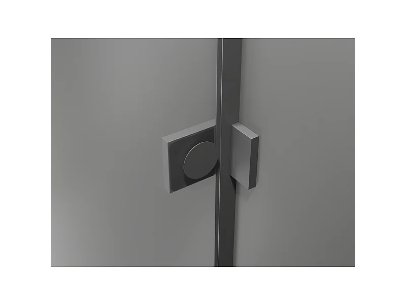 Mexen Lunar L bruservæg en-fløjet 70 x 150 cm, transparent, kanonmetal - 897L-070-000-95-00