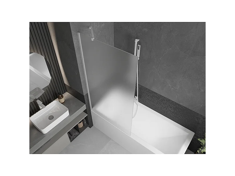 Mexen Next paroi de douche 1 volet 90 x 150 cm, dépoli, blanc - 895-090-000-00-30-20