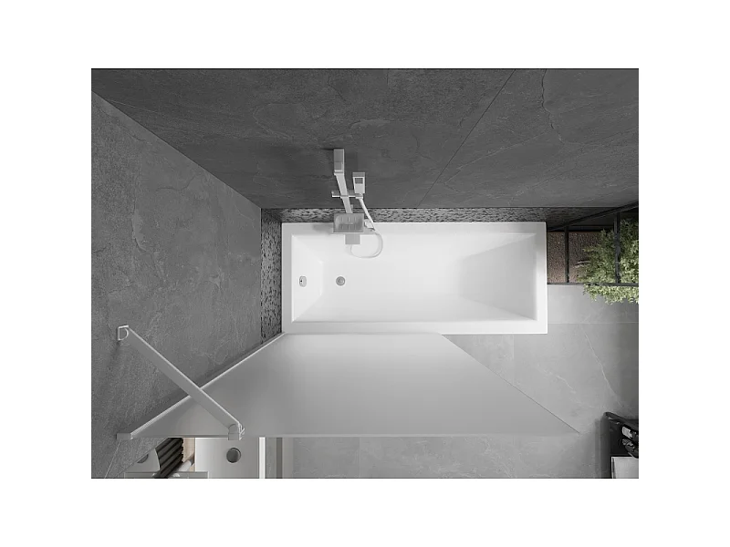 Mexen Next badwandscherm 1-vleugelig 100 x 150 cm, ijsvorming, wit - 895-100-000-00-30-20