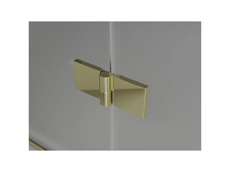 Mexen Mist parawan nawannowy 2-skrzydłowy prawy 110 x 150 cm, transparent, złoty - 8A9-110-002-50-00-P