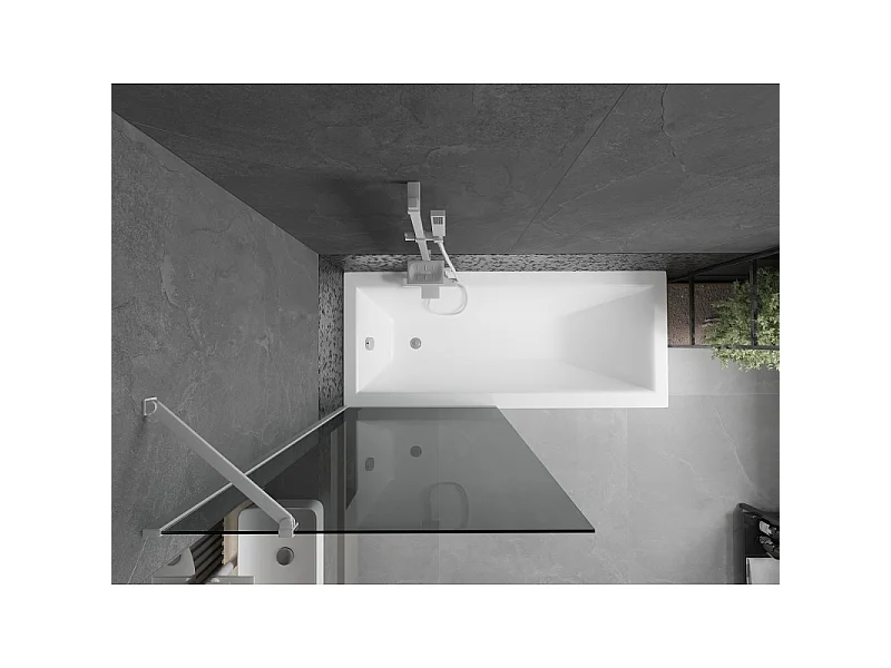 Mexen Next 1-krilni kadni zaslon 80 x 150 cm, grafit, bela - 895-080-000-00-40-20
