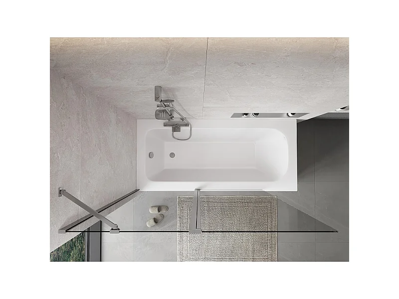 Mexen Mist shower screen 2-wing 140 x 150 cm, transparent, chrome - 8A9-140-011-01-00