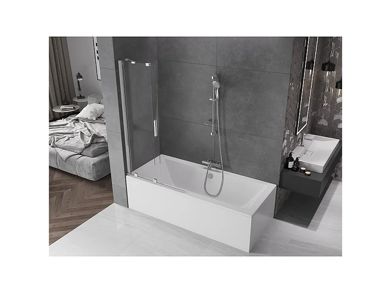Mexen Velar 2-panel sliding bath screen 95 x 150 cm, transparent, chrome - 896-095-000-01-01