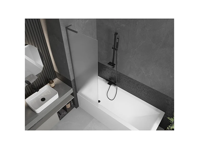 Mexen Next L parawan nawannowy 1-skrzydłowy 60 x 150 cm, szron, gun metal - 895-060-000-03-30-95
