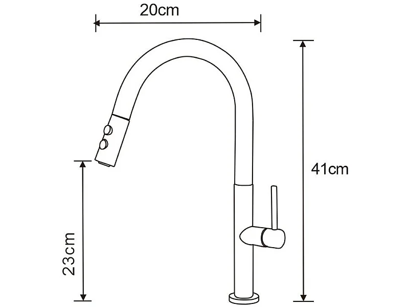 Mexen Ava robinet de cuisine, chrome - 672800-00
