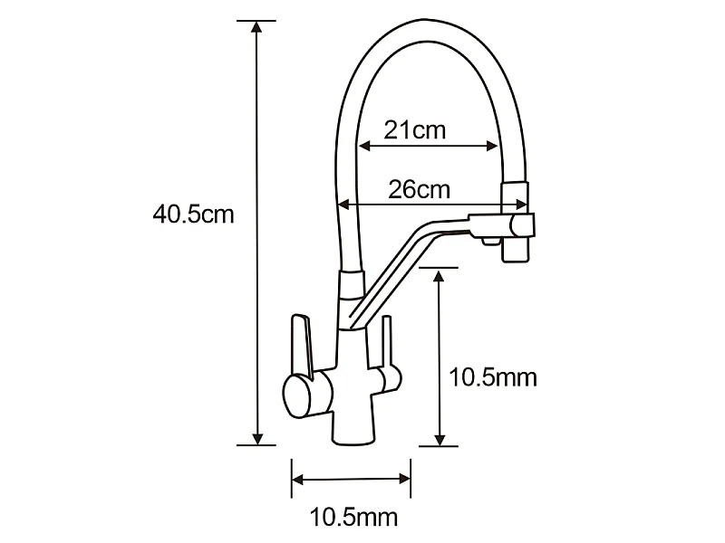 Mexen Duo robinet de cuisine, chromé/blanc - 671701-02