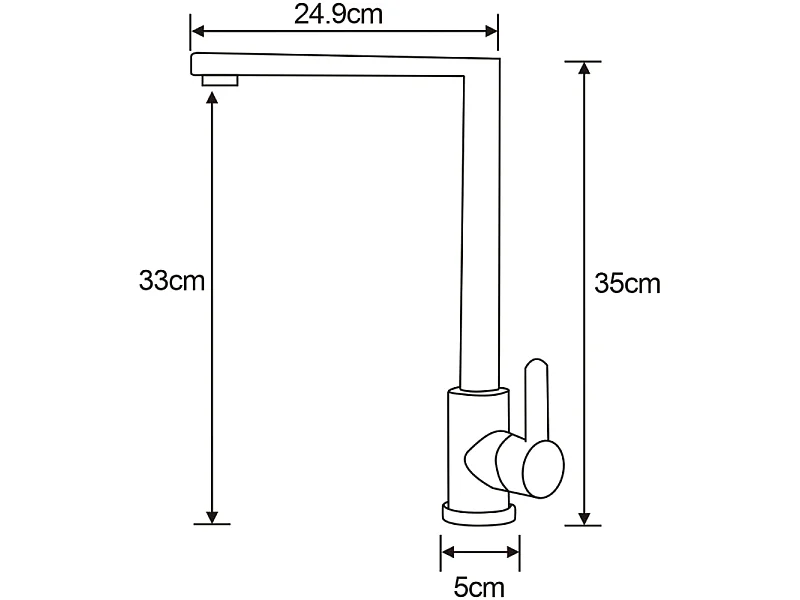 Mexen Gina robinet de cuisine, inox - 672300-99