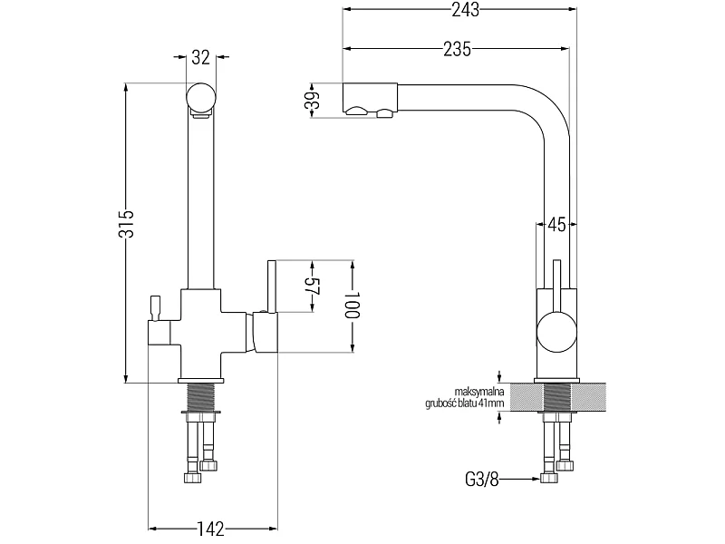 Mexen Duero robinet de cuisine, doré - 671600-50