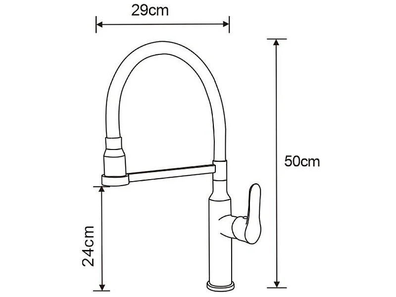 Mexen Edna keukenmengkraan, grijs/wit - 672900-62