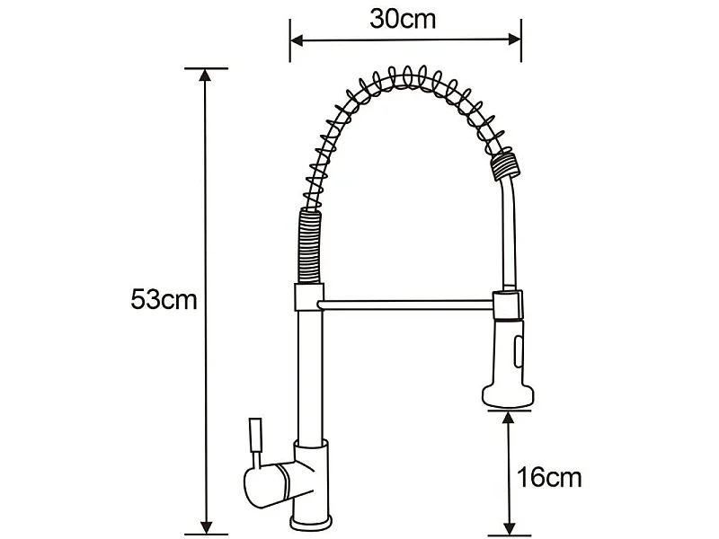Mexen Clara keukenkraan, inox - 670501-99