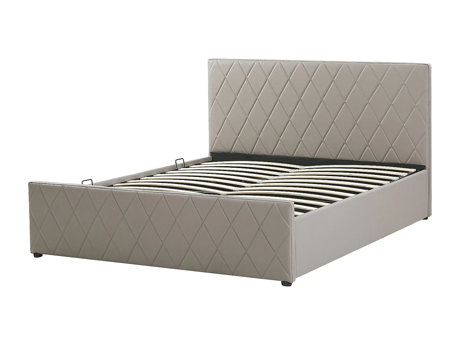 Cama baú Pele sintética ROCHEFORT 140 x 200 cm Taupe