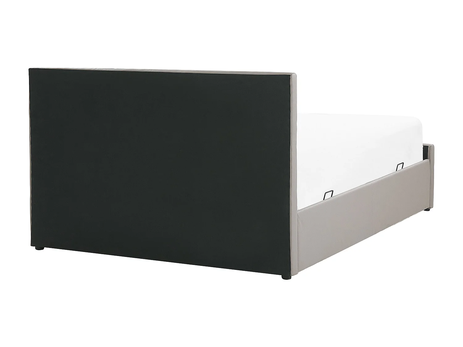Bed met opbergruimte Kunstleer ROCHEFORT 140 x 200 cm Taupe