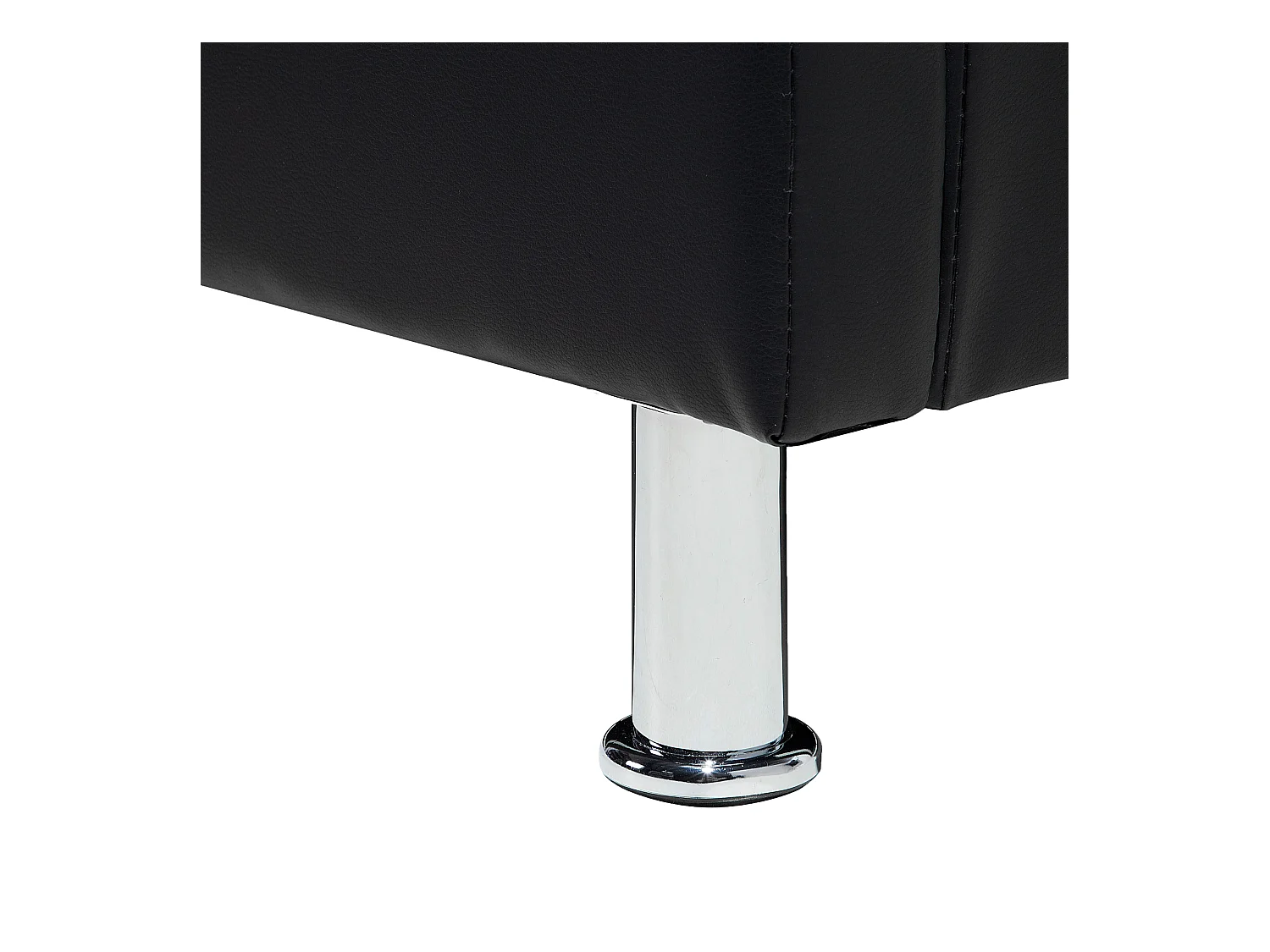 Lit avec sommier Cuir PU METZ 160 x 200 cm Noir