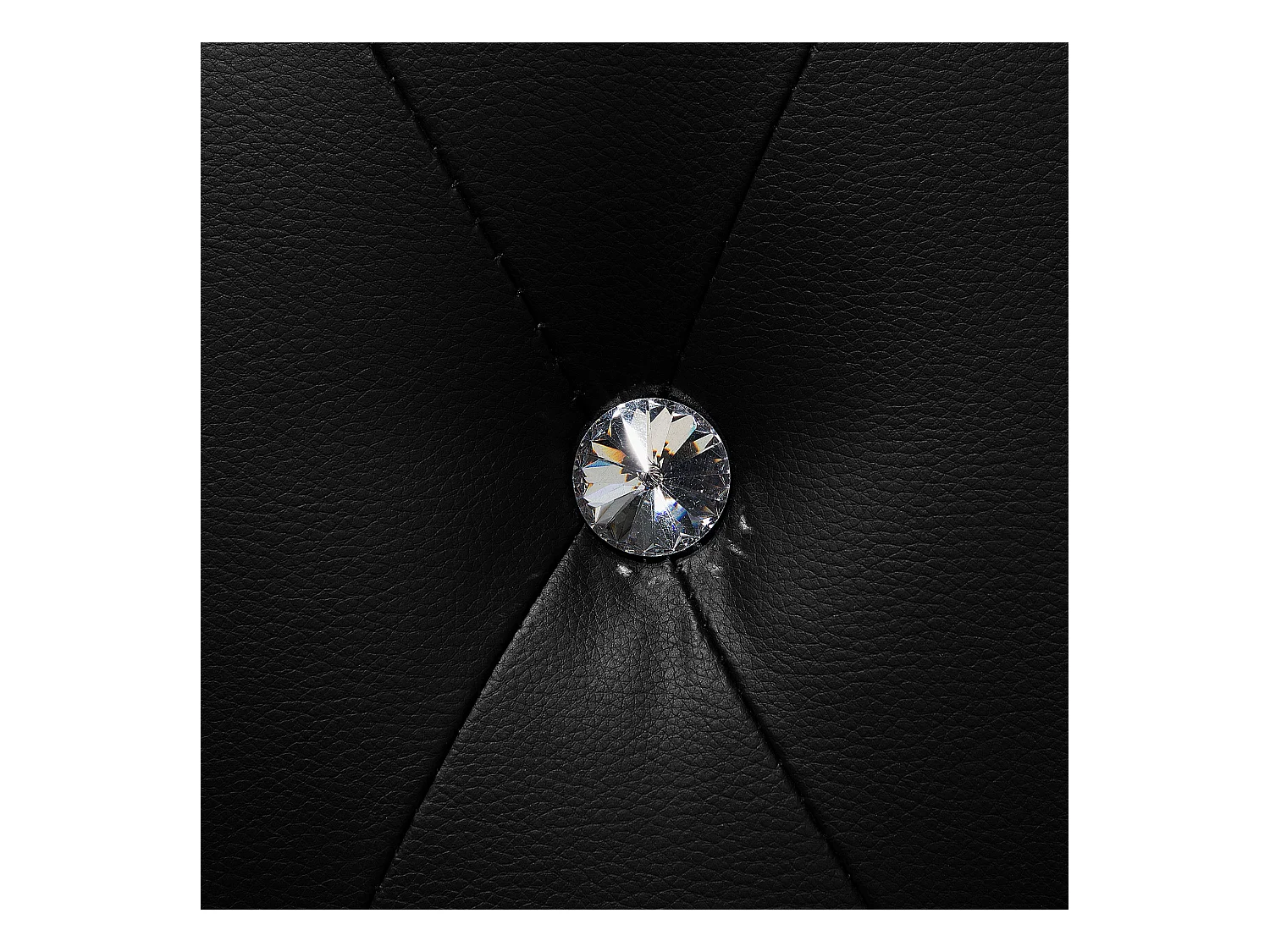 Lit avec sommier Cuir PU METZ 160 x 200 cm Noir