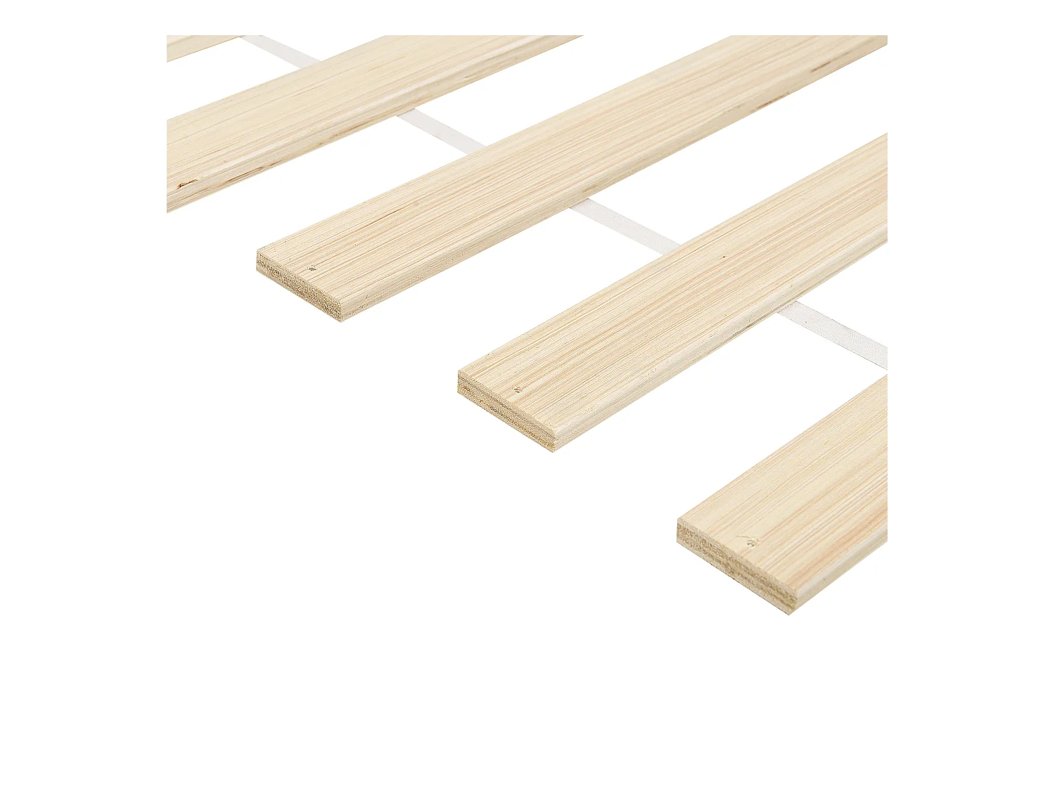 Lit avec sommier Bois de pin CARNAC 160 x 200 cm Marron clair