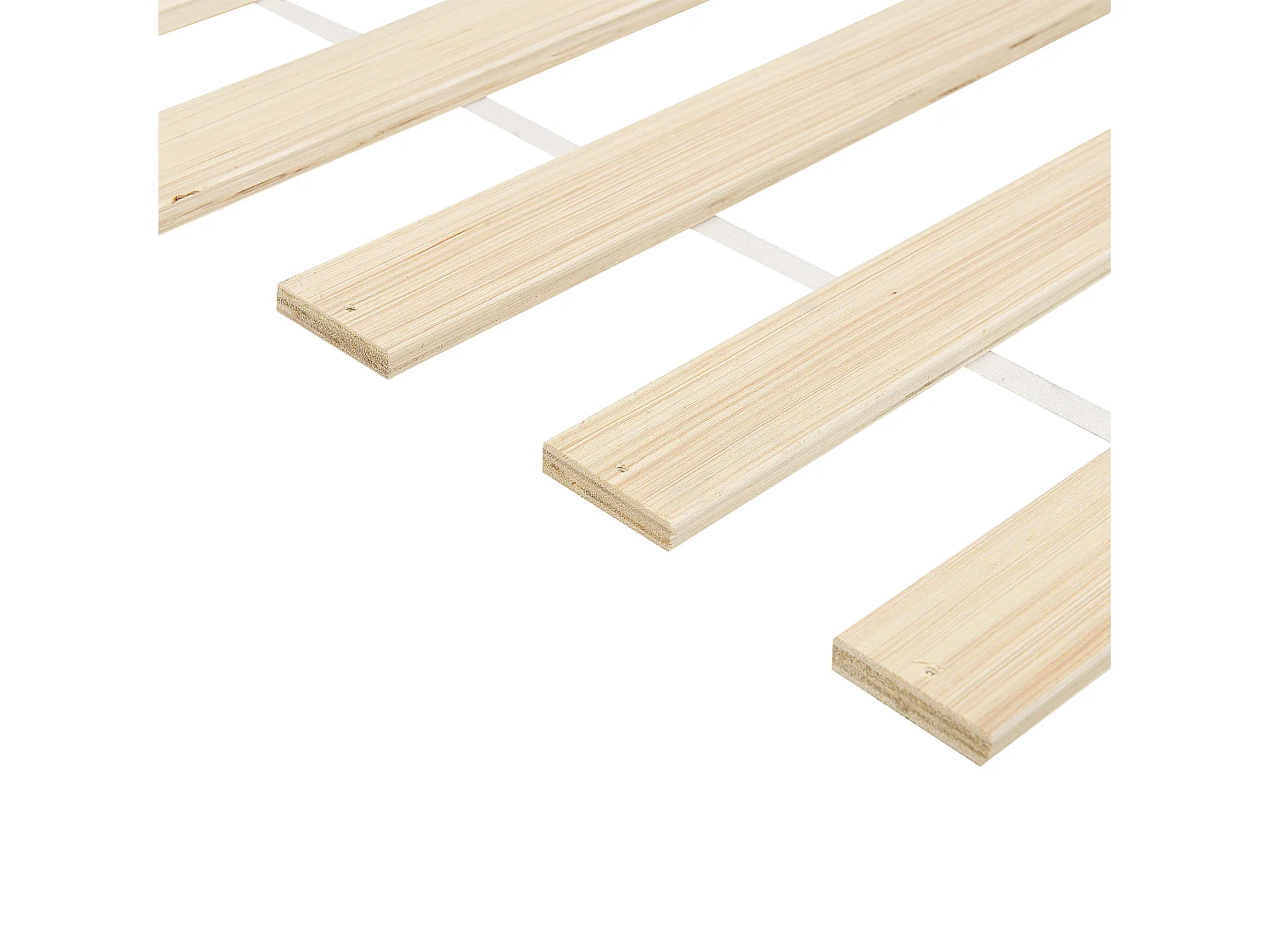 Lit avec sommier Bois de pin CARNAC 160 x 200 cm Marron clair