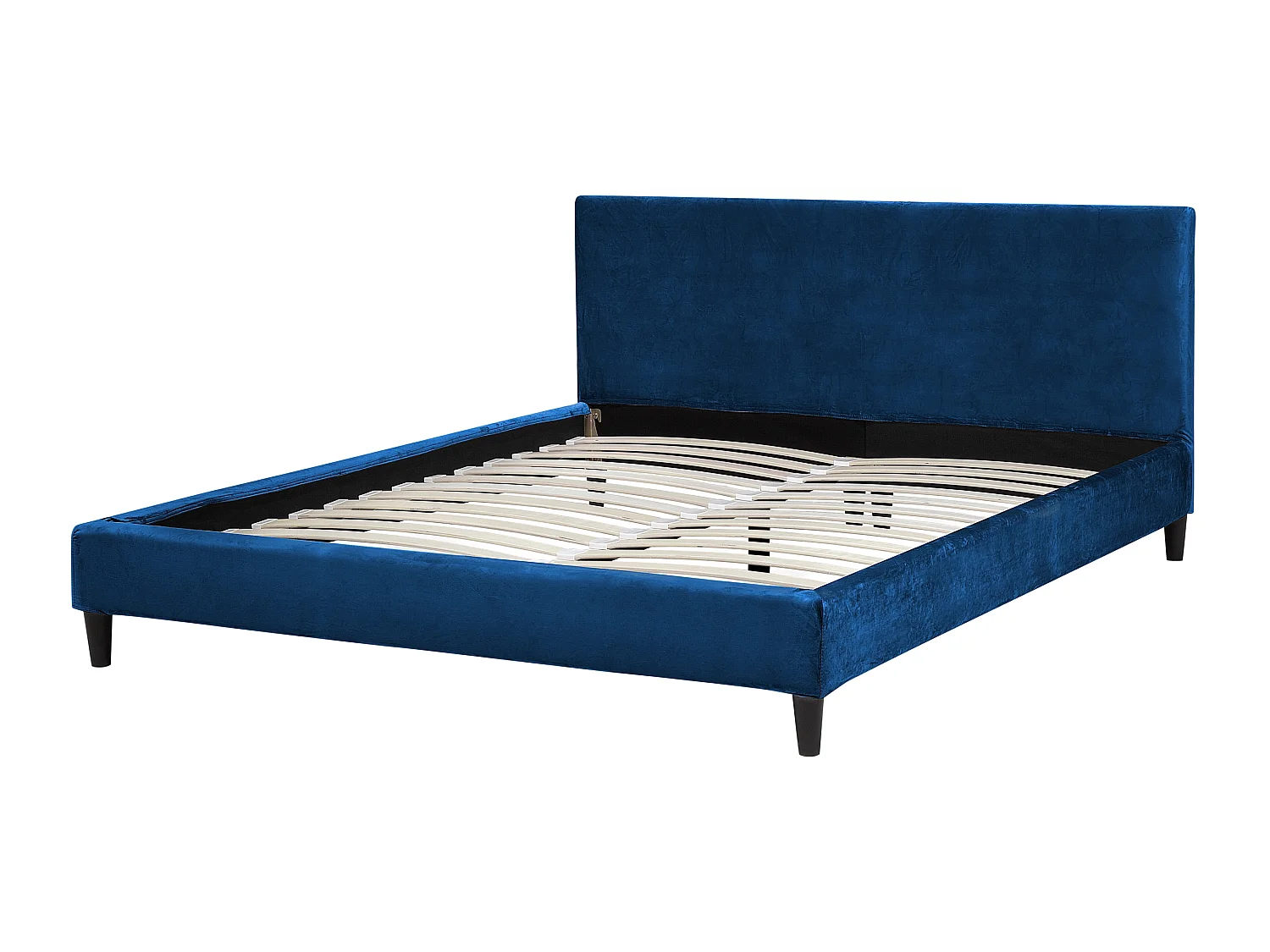 Cama Terciopelo FITOU 160 x 200 cm Azul oscuro