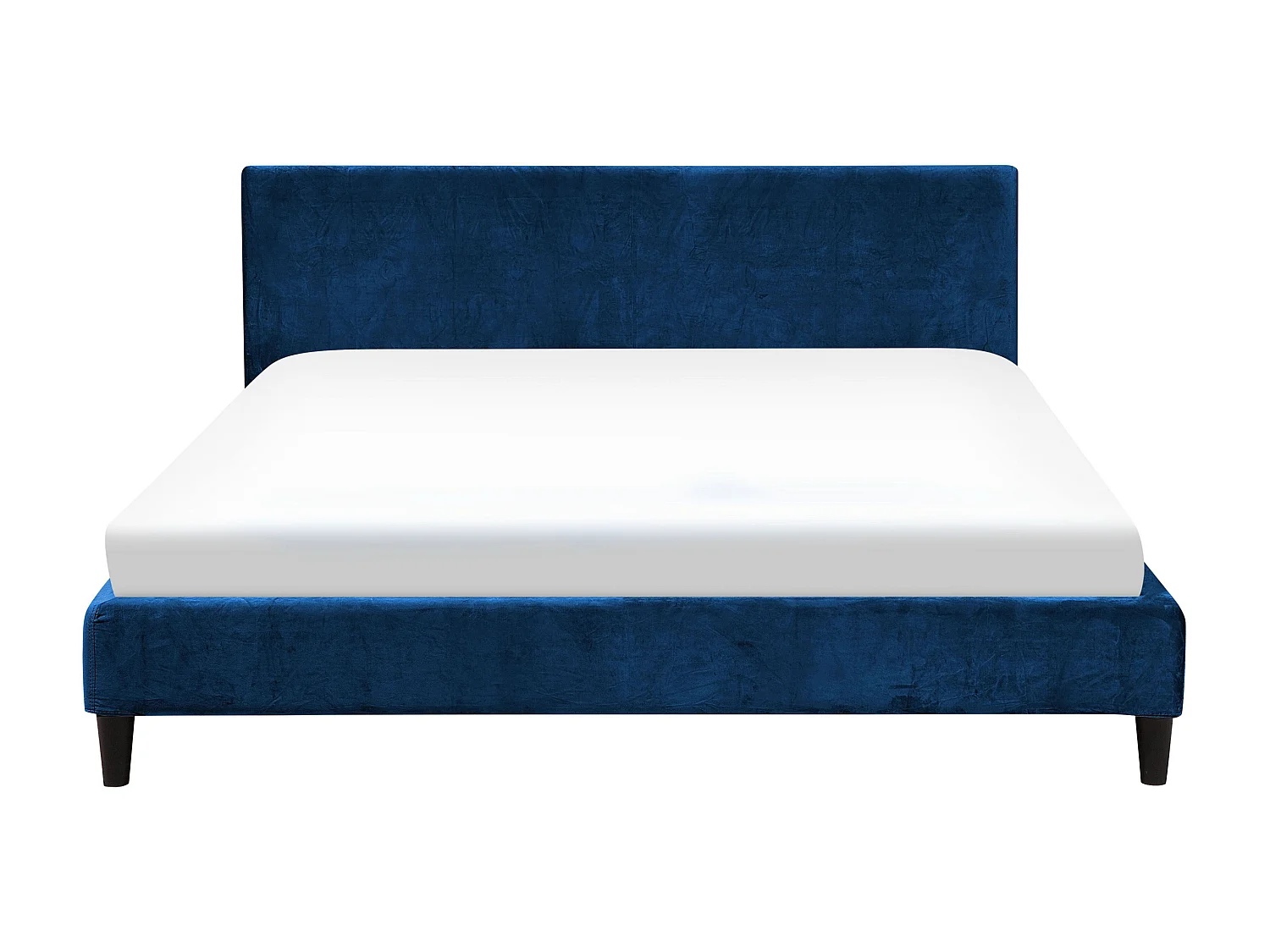 Cama Terciopelo FITOU 160 x 200 cm Azul oscuro