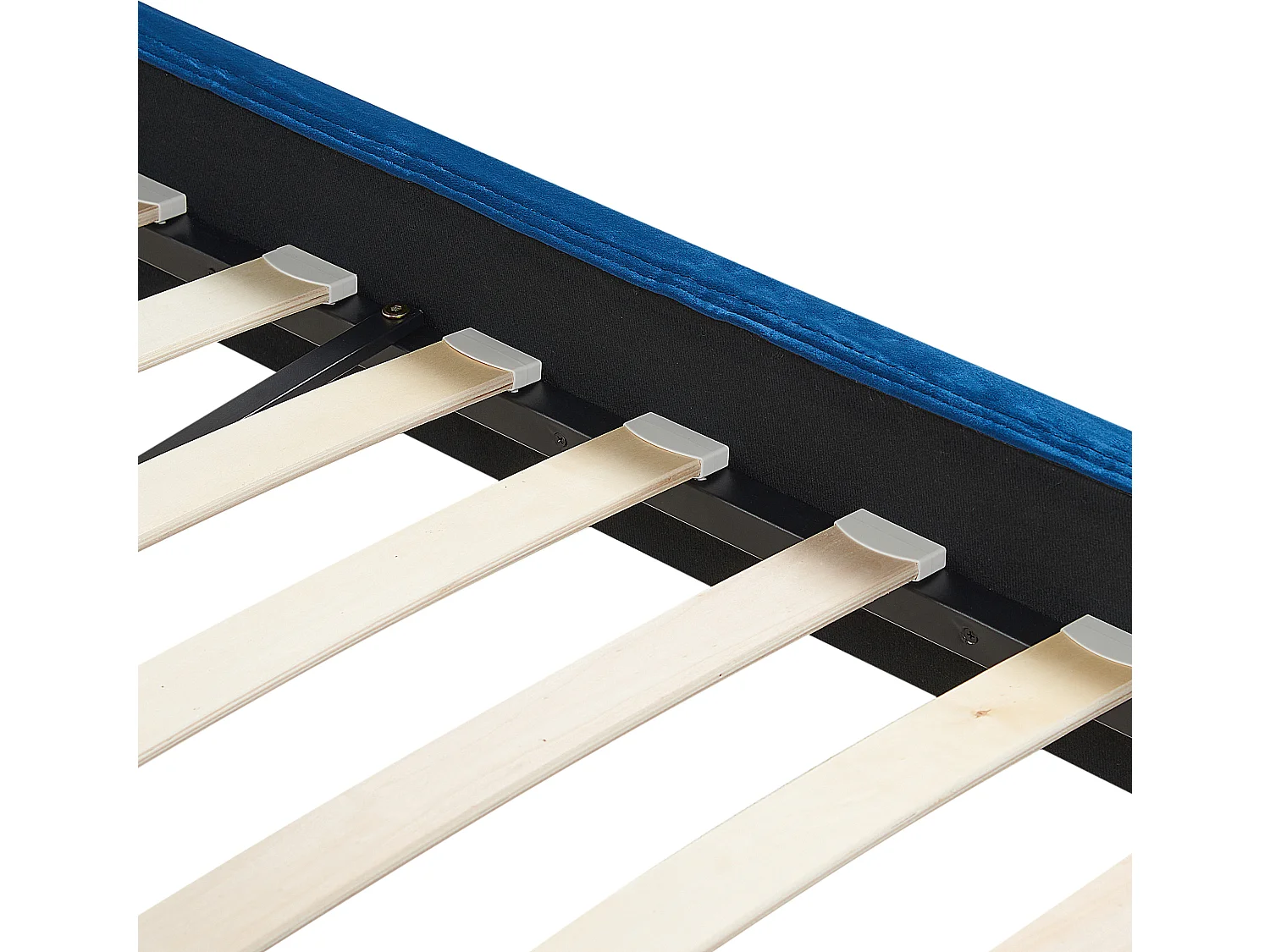 Bed Fluweel FITOU 160 x 200 cm Donkerblauw