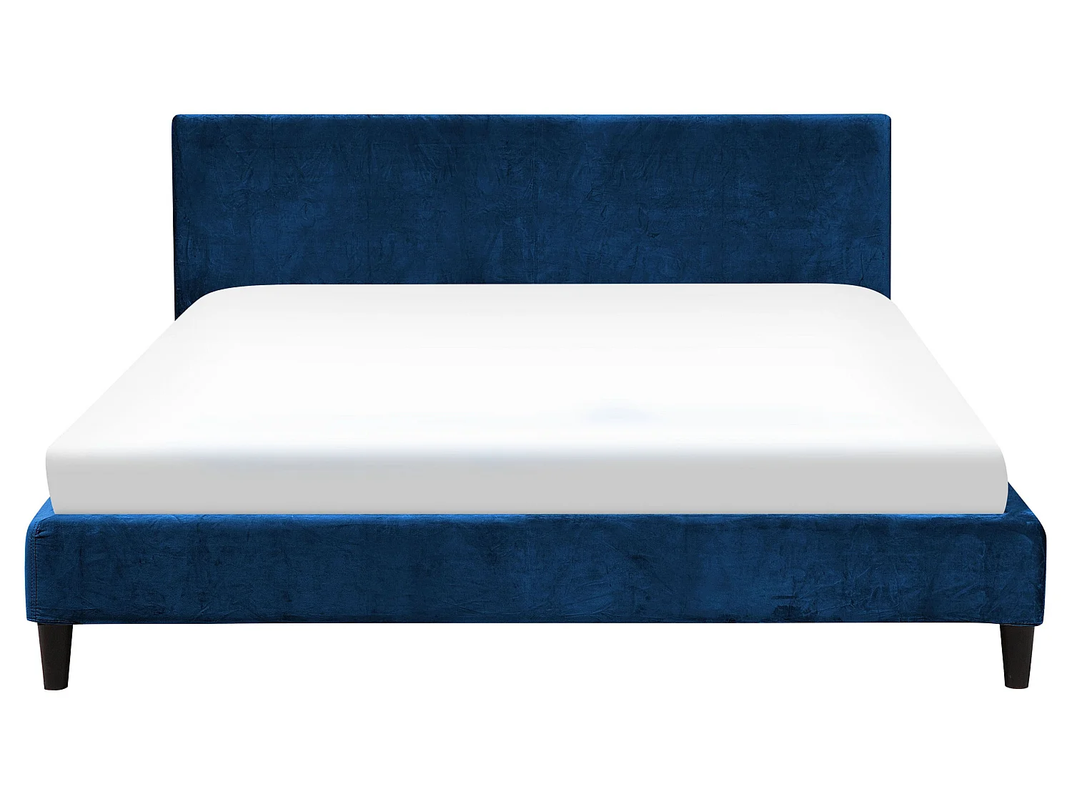 Letto Velluto FITOU 160 x 200 cm Blu scuro