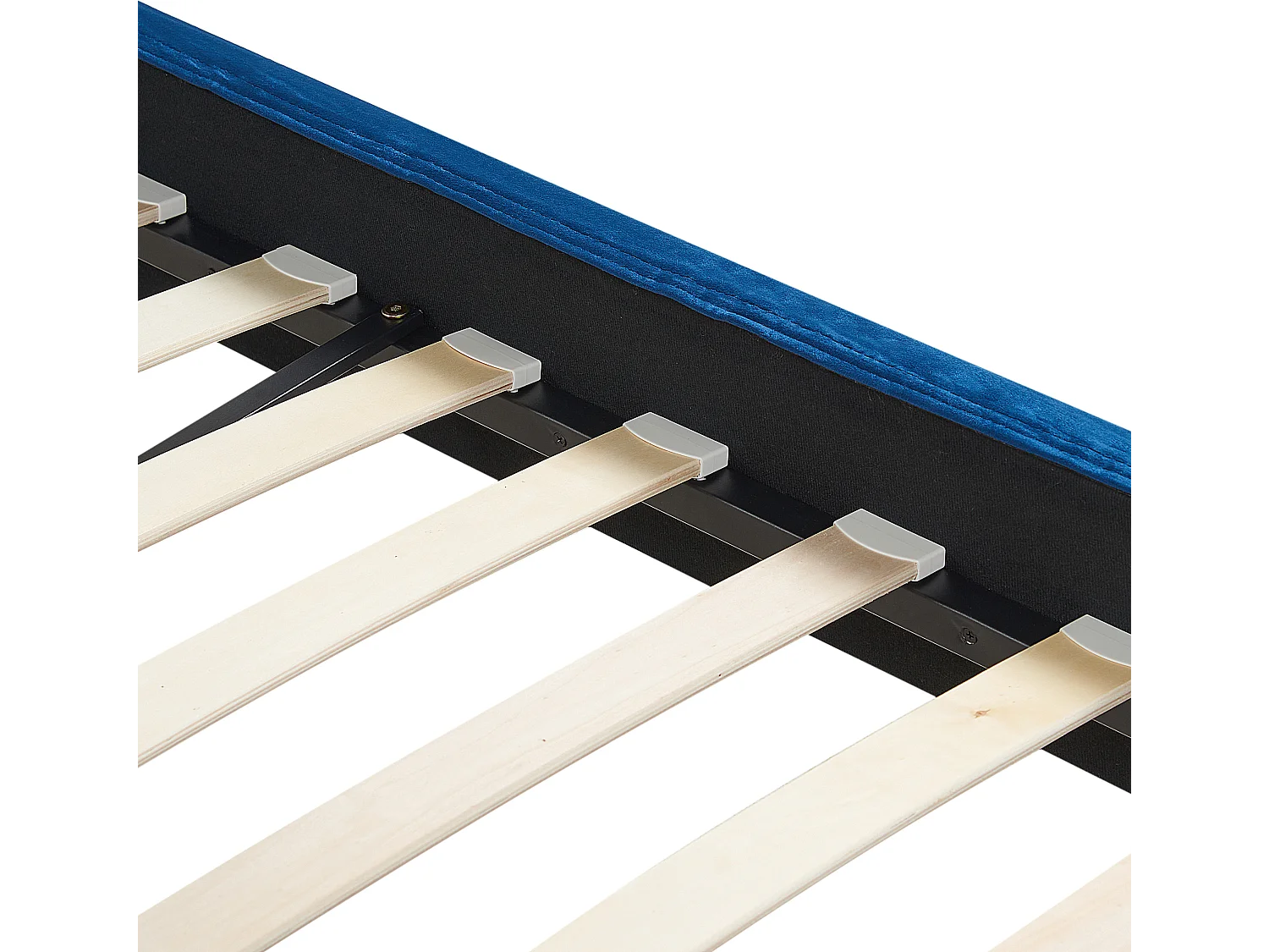 Letto Velluto FITOU 160 x 200 cm Blu scuro