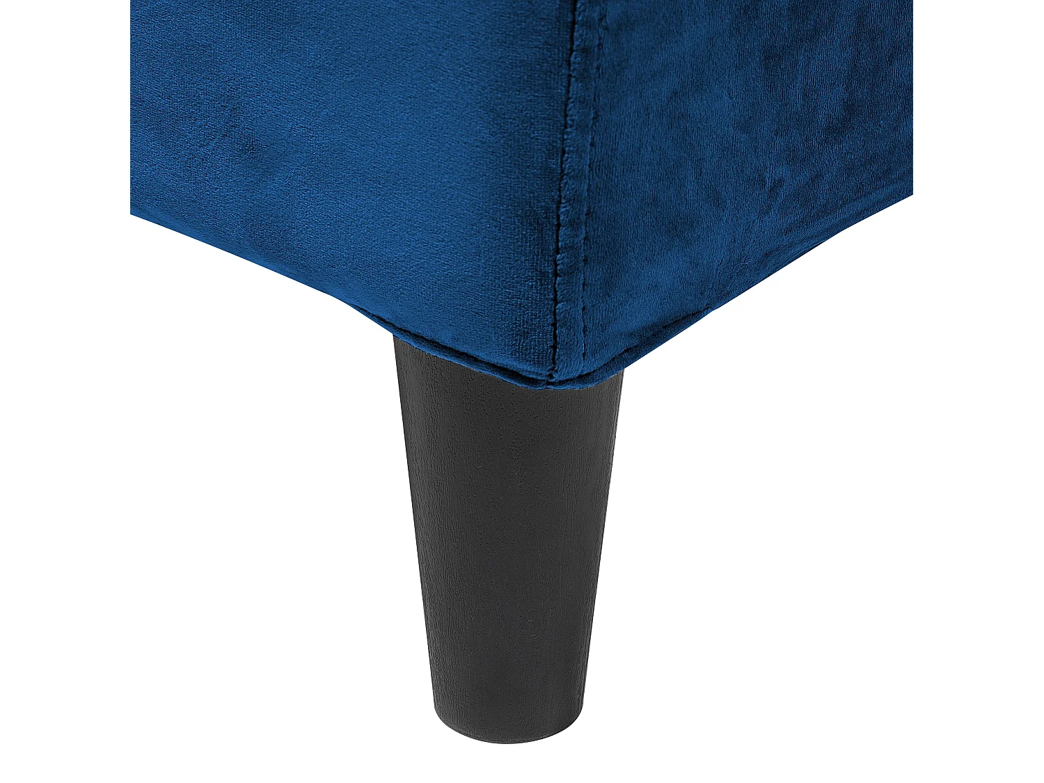 Lit avec sommier Velours FITOU 160 x 200 cm Bleu foncé