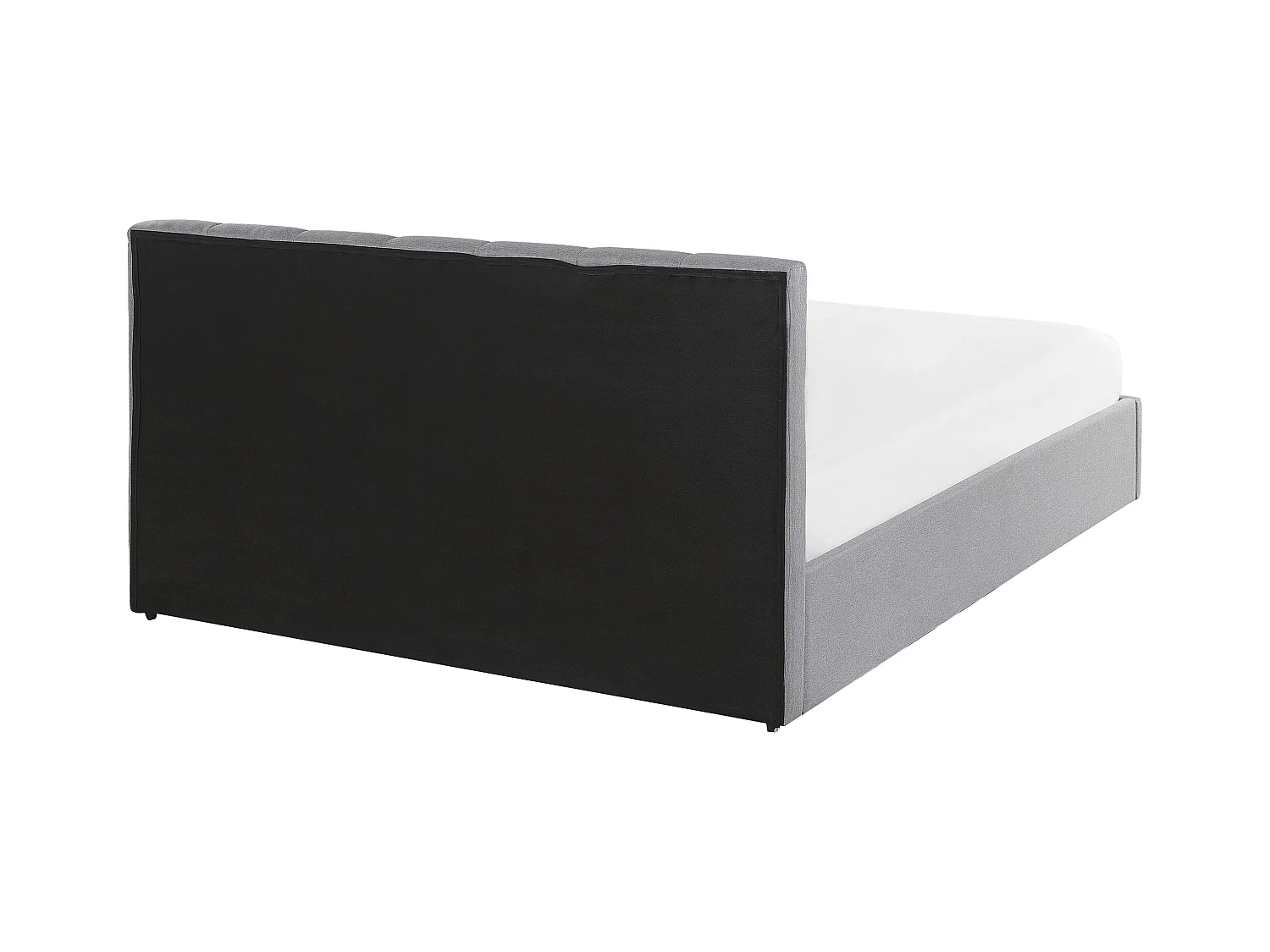 Bed met opbergruimte Stof DREUX 140 x 200 cm Lichtgrijs